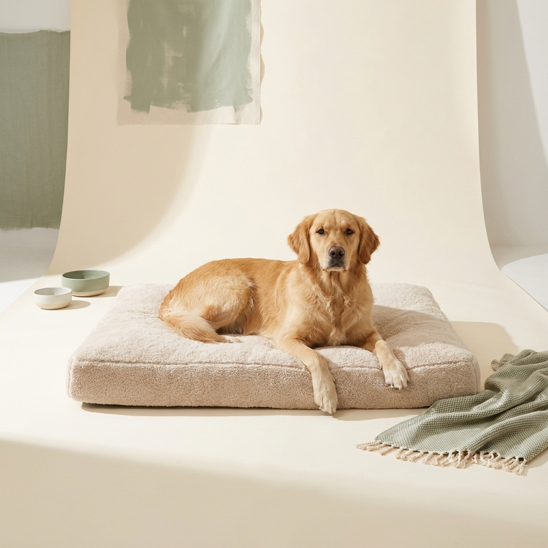 Dog resting on a plush orthopaedic dog bed mattress – Petifo Dog Beds & Mattresses