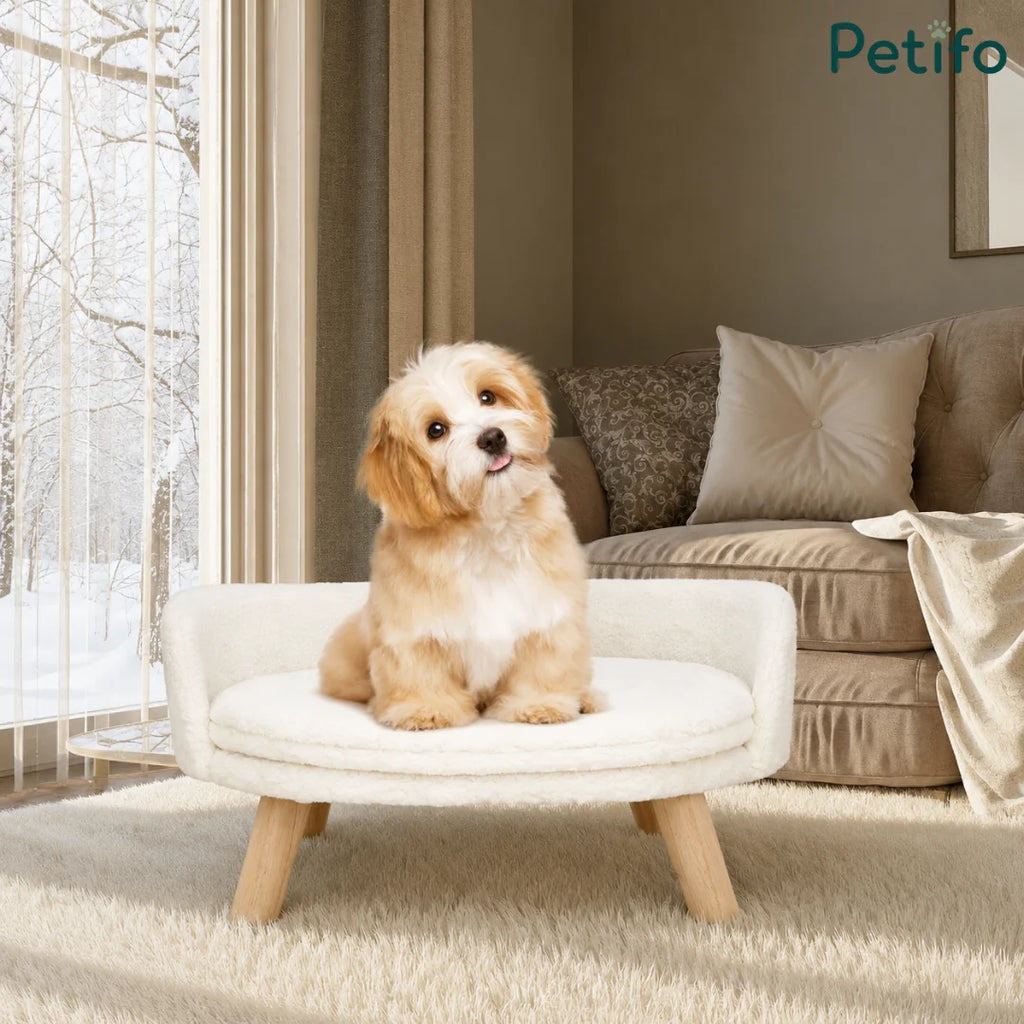 Lit Rond sur Pieds pour Animaux