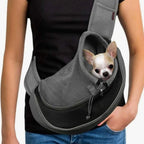 Practical storage pocket PawsPack Sling Bag for Pets Black- Petifo