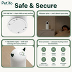 Informational feature guide highlighting anti-slip feet, quiet operation, and 4 adjustable projection angles.