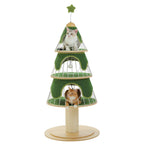 Christmas Tree-Shaped Cat Tree from Petifo with three padded levels and sisal scratching posts
