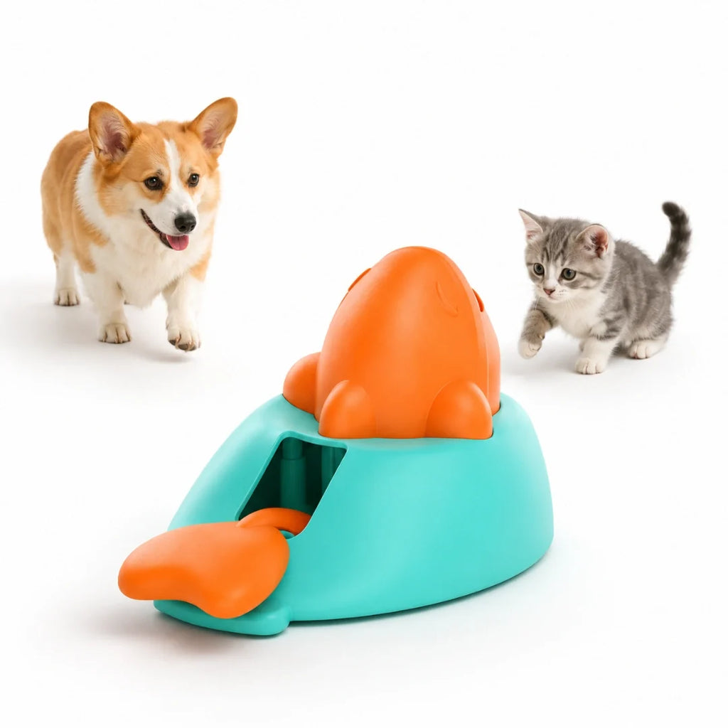 Clicker treat launcher for dogs and cats in puppy shape - Petifo