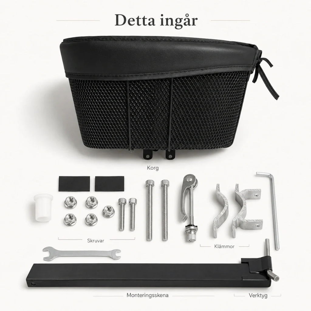 What's included in the ComfyRide bike basket - Petifo
