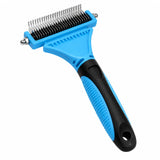Brosse anti-mue pour chiens et chats avec peigne métallique double face