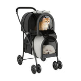 Detixy dubbele huisdierenbuggy