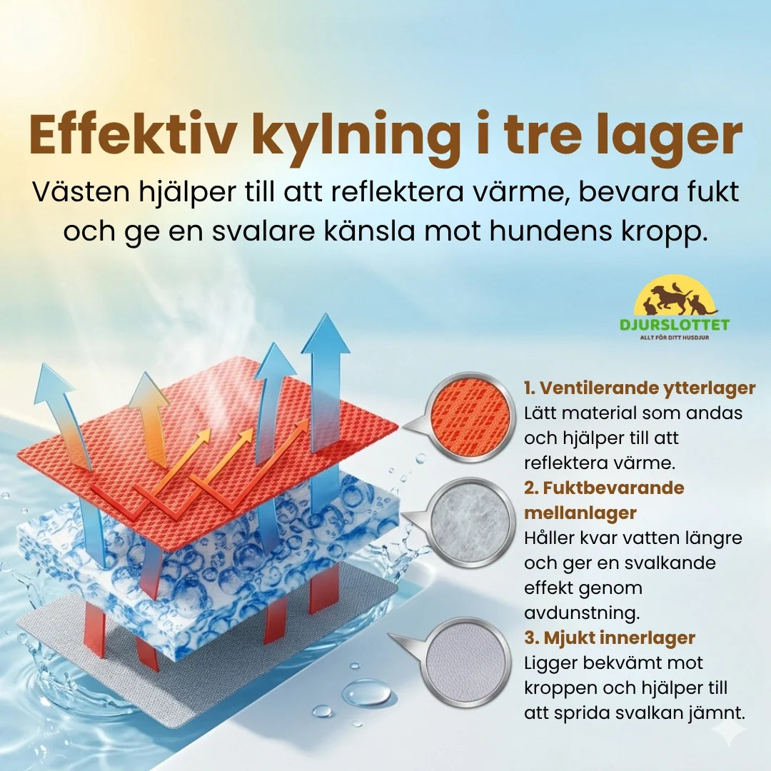 Detixy Cooling Vest Effective cooling in three layers - Petifo
