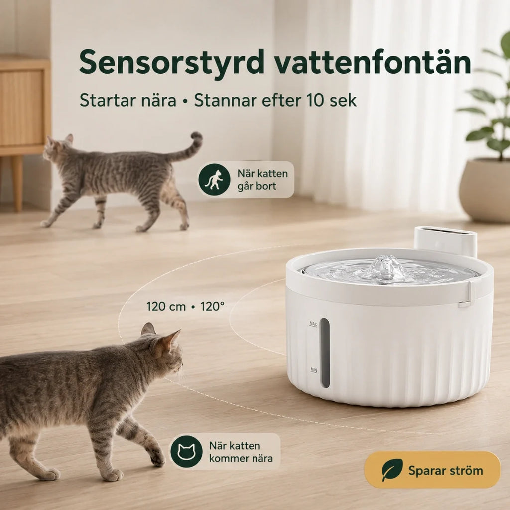 Detixy Wireless Water Fountain sensor-controlled - Petifo