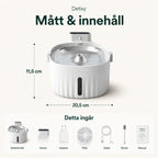 Detixy Wireless Water Fountain size - Petifo