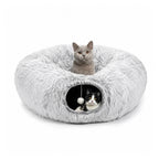Donut Cat Tunnel Bed grey - Petifo