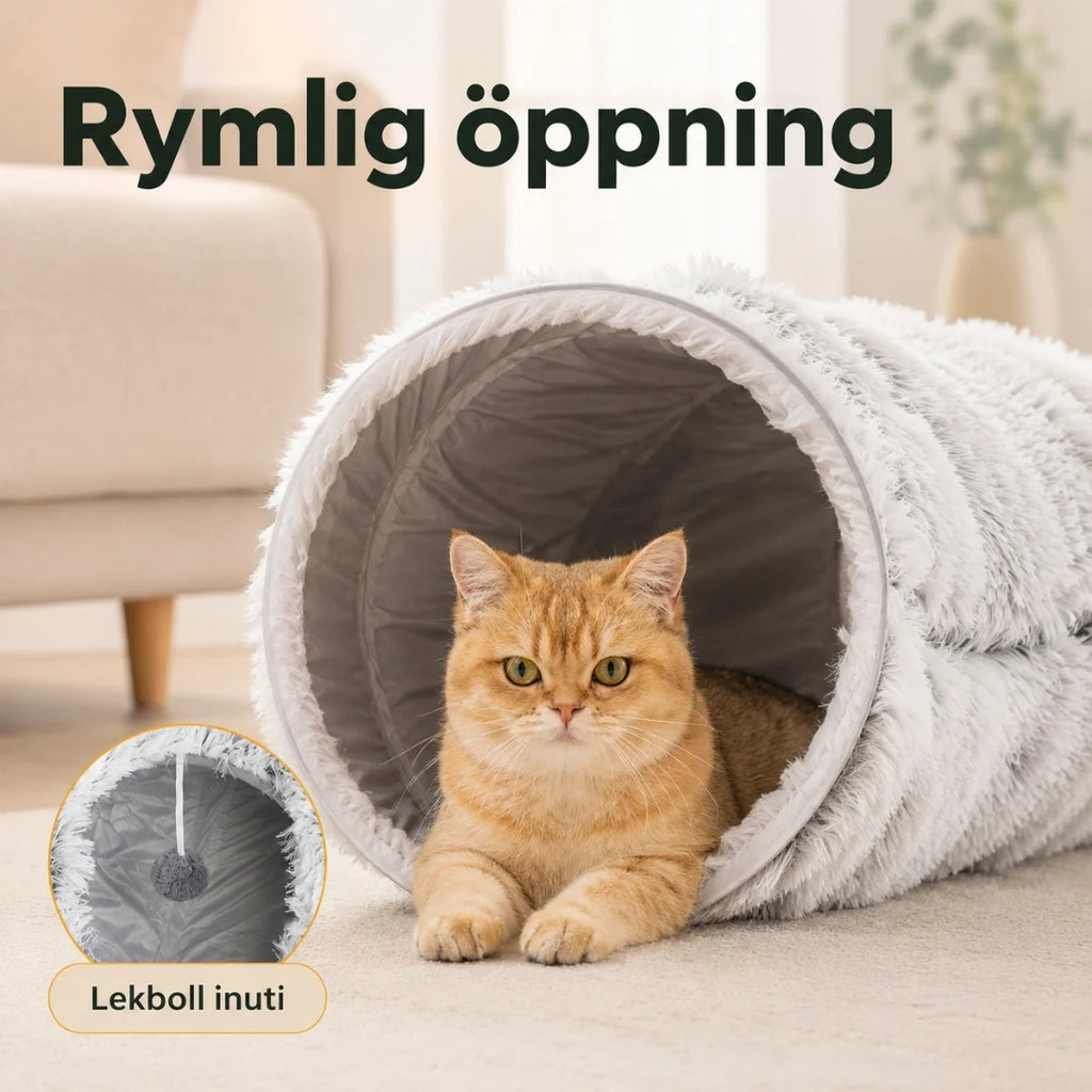 Donut Cat Tunnel Bed spacious opening - Petifo