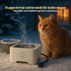 Electrically heated water bowl Electrically heated water bowl for cold days - Petifo