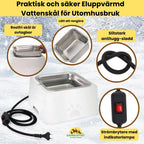 Electrically heated water bowl Practical and safe Electrically Heated Water Bowl for Outdoor Use Petifo