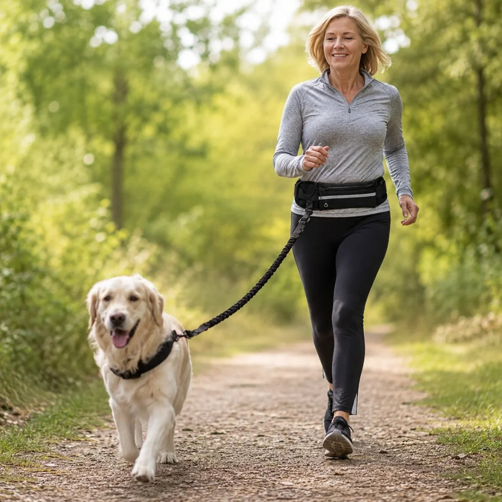 Flexura Dog Lead with waist bag Free hands - Petifo