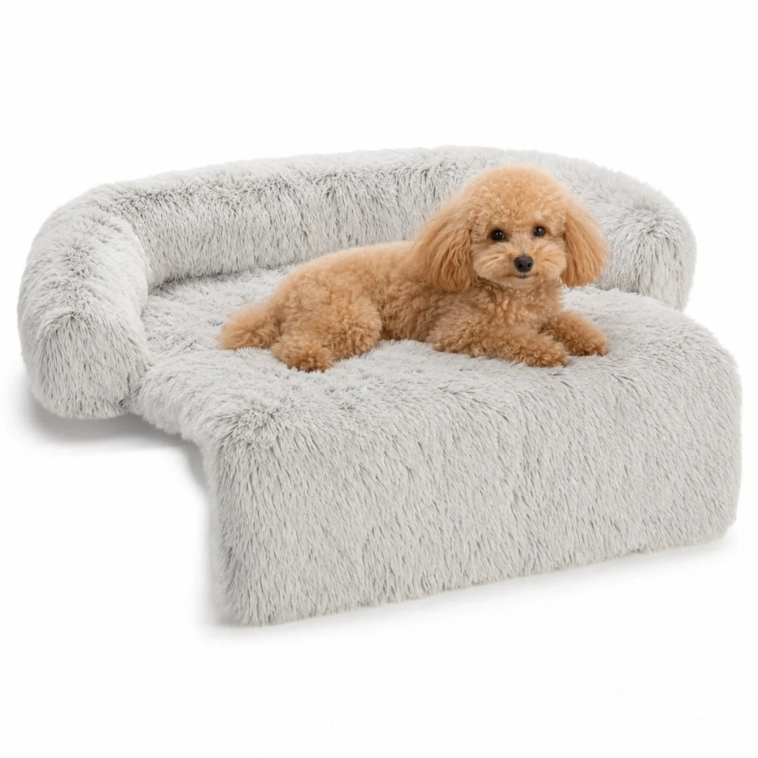 Fluffy Sofa Bed White brown - Petifo