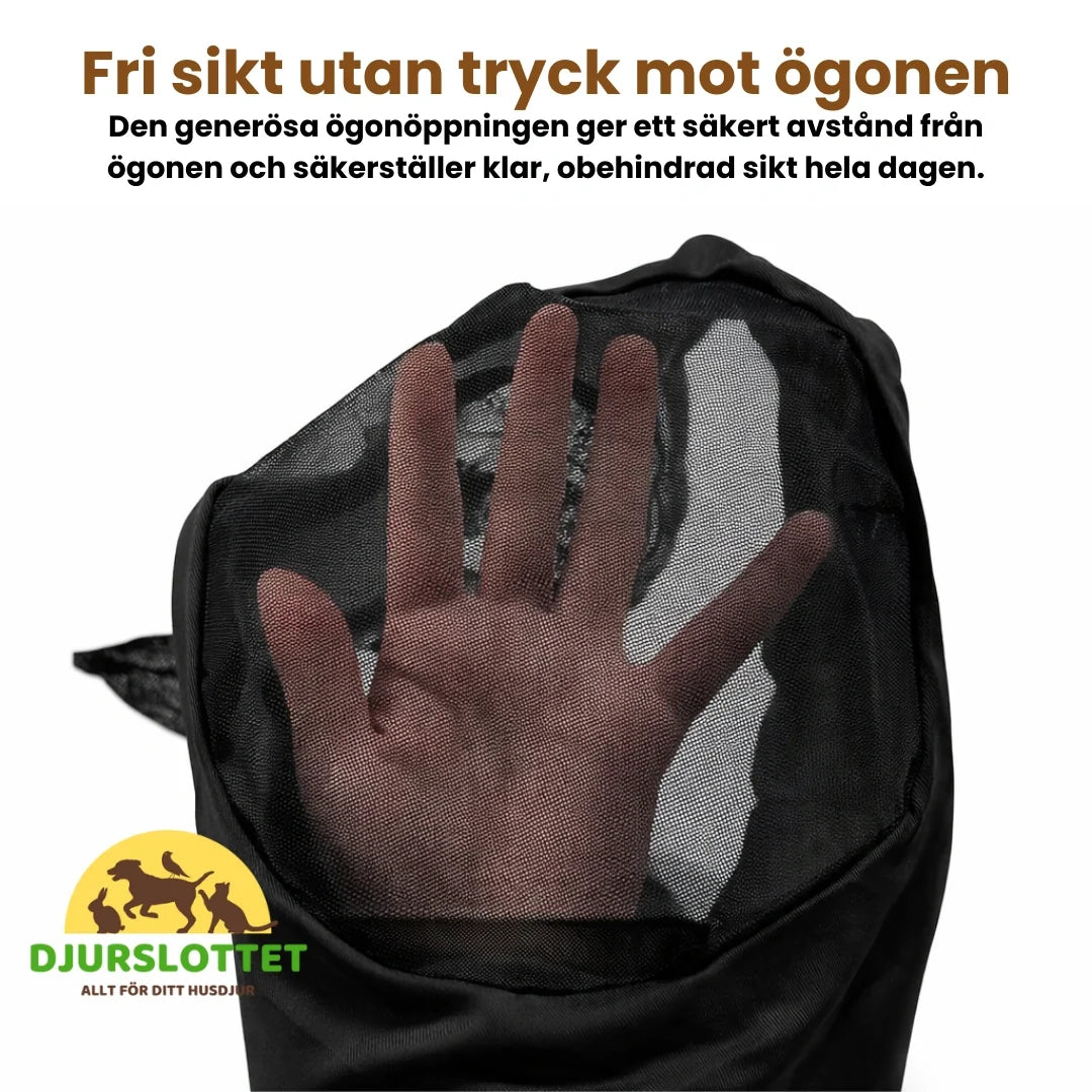 Fly mask horse with ear protection Clear vision without pressure on the eyes - Petifo