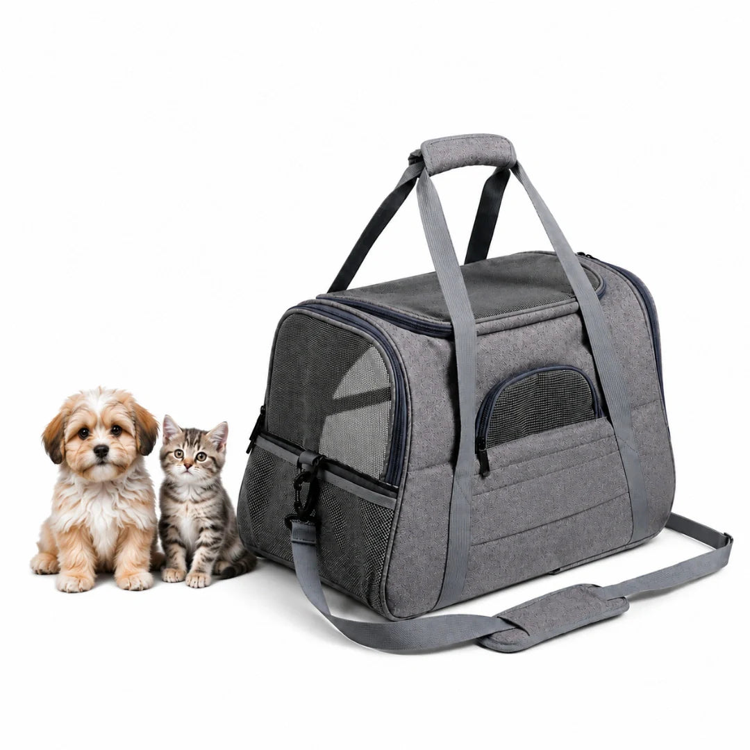 Flight-Approved Carrier Bag grey product image - Petifo