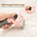 FurFusion Deshedding Tool Self-cleaning button - Petifo