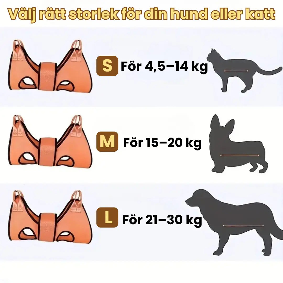 Grooming Sling Harness with Support Belt size - Petifo