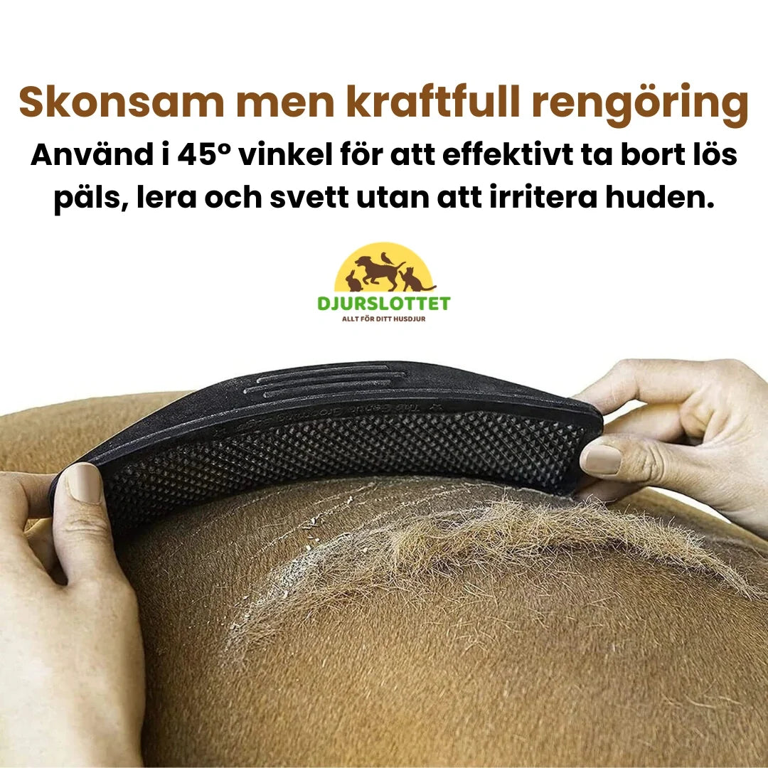 Horse Brush Use at a 45° angle to effectively remove loose hair, mud and sweat without irritating the skin. - Petifo