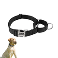 Semi-choke Collar with personalised engraving Black - Petifo