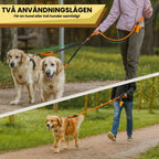 Reflective Double Lead For one dog or two dogs at the same time - Petifo