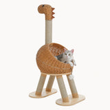Arbre à chat en forme de dinosaure