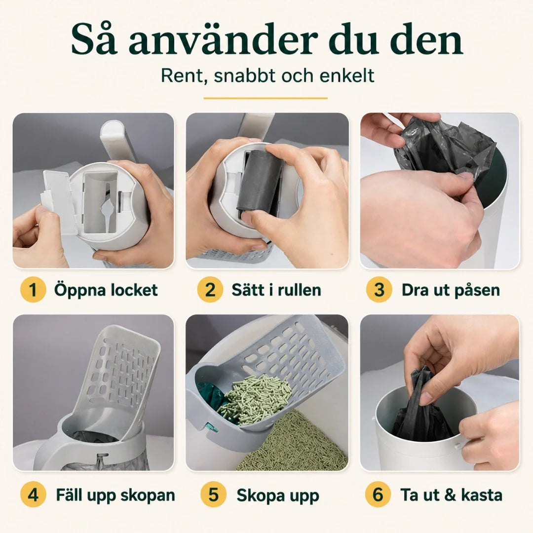 Cat Litter Scoop with Holder quick and easy - Petifo