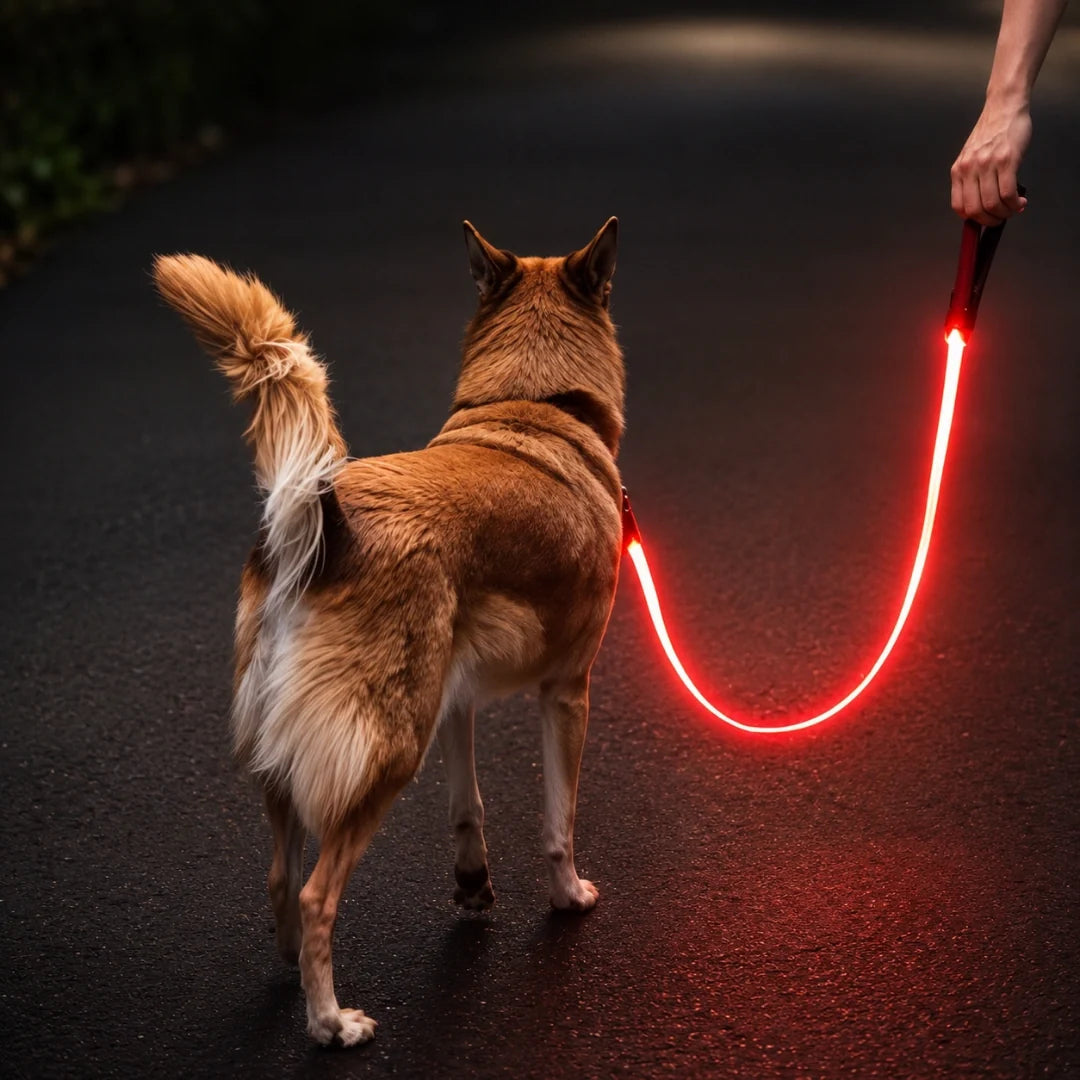 LED Light-Up Lead Better visibility: - Petifo