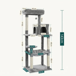 143 cm Gris