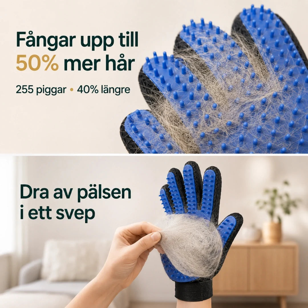 Grooming Glove 50% more hair - Petifo