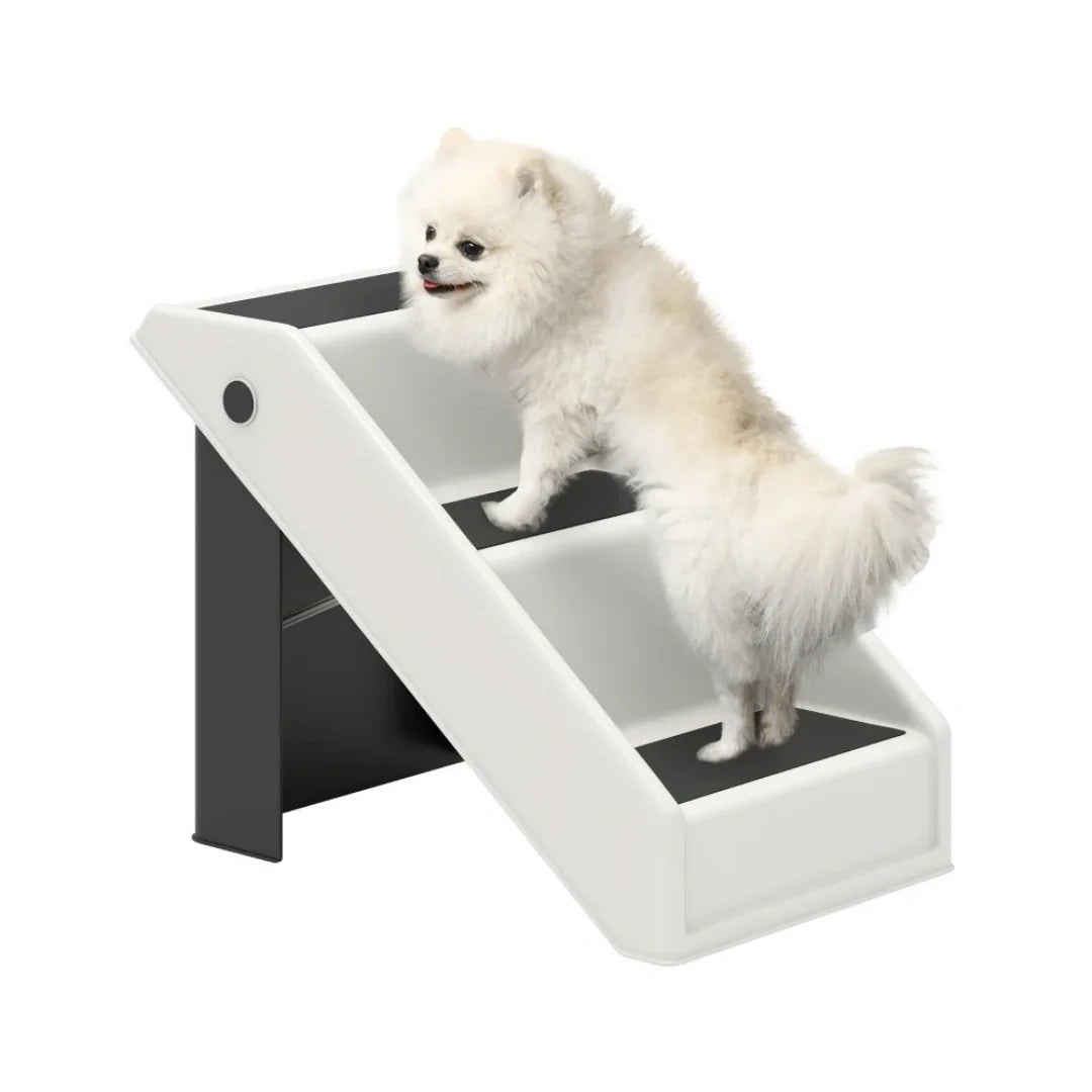 PawHut dog steps in cream for small dogs and cats - Petifo