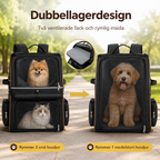 PetPacker Double Backpack double-layer design two compartments - Petifo
