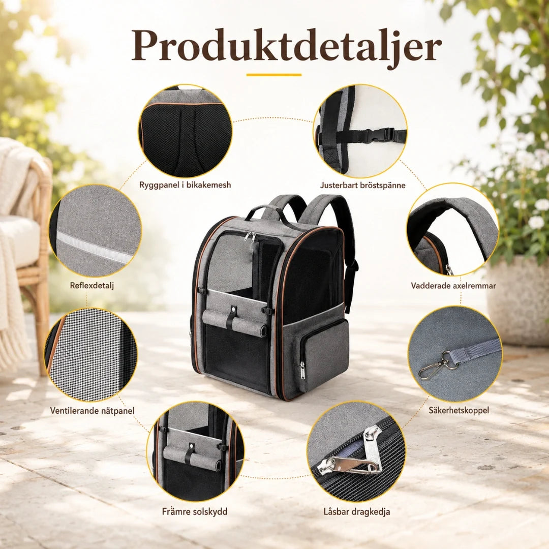PetPacker Expandable Backpack Product details - Petifo