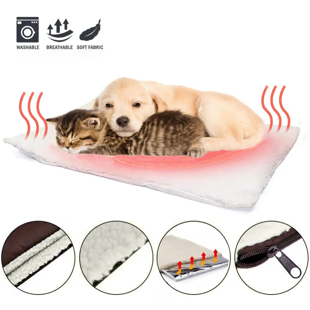 Cat Warming Pad, 
Electric Cat Warming Pad, Self-Heating Warming Pad