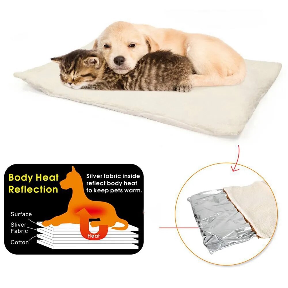 Cat Warming Pad, 
Electric Cat Warming Pad, Self-Heating Warming Pad
