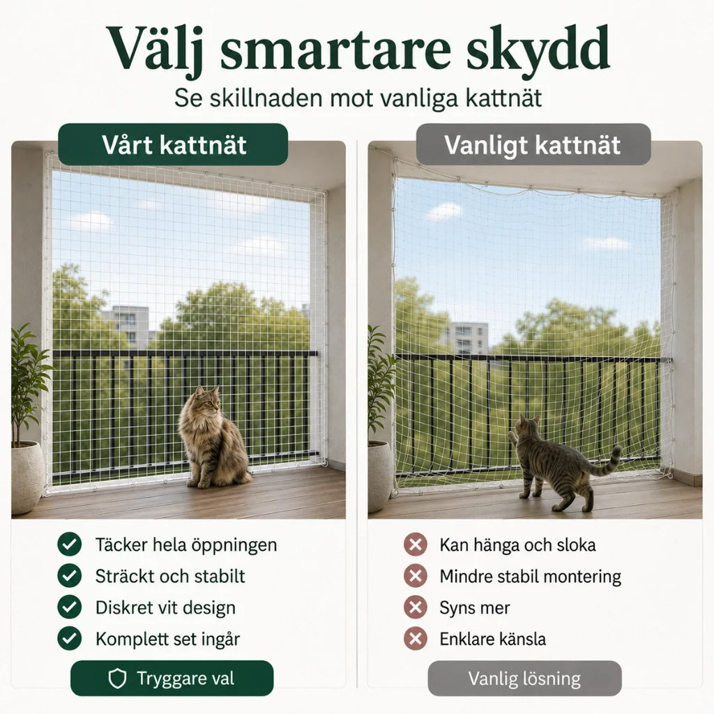 SafeGuard cat net compared with an ordinary net - Petifo