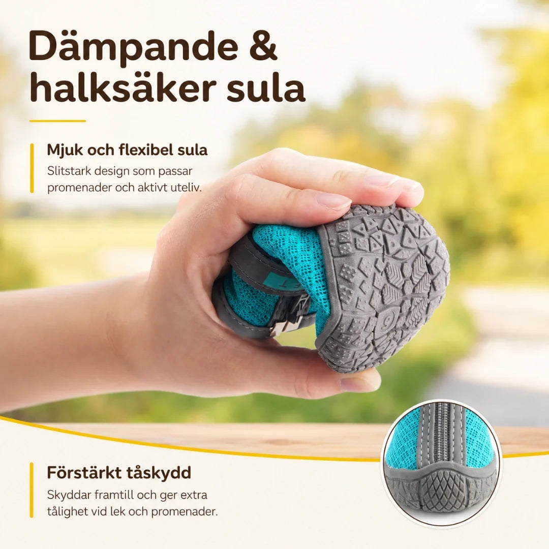 SolStep Dog Shoes protect against hot tarmac and hot sand - Petifo