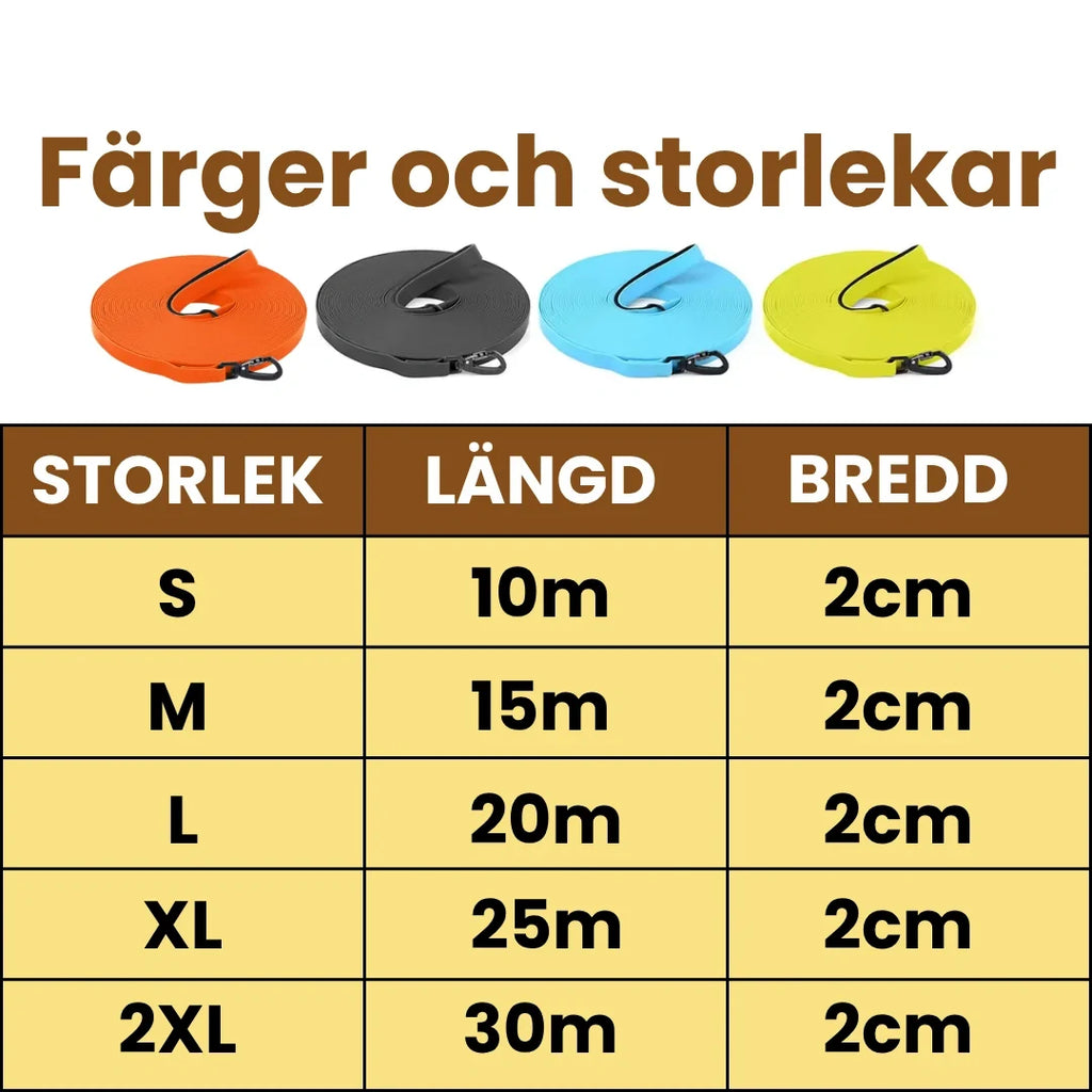 Tracking Line for Dog Colours and sizes Petifo