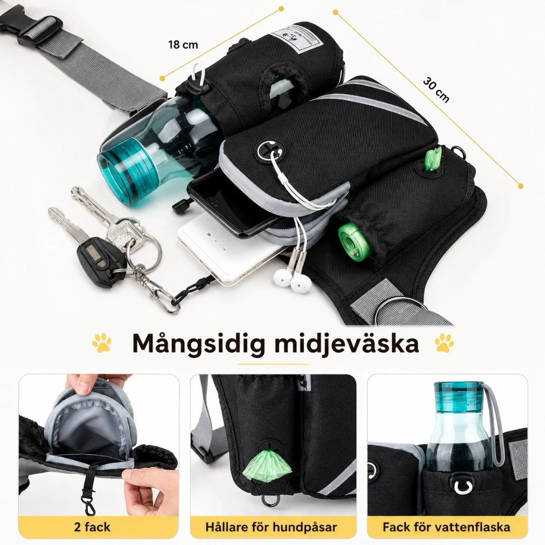 FreeRun Pro Training Lead with Waist Bag - Petifo