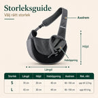 Size guide PawsPack Sling Bag for Pets - Petifo