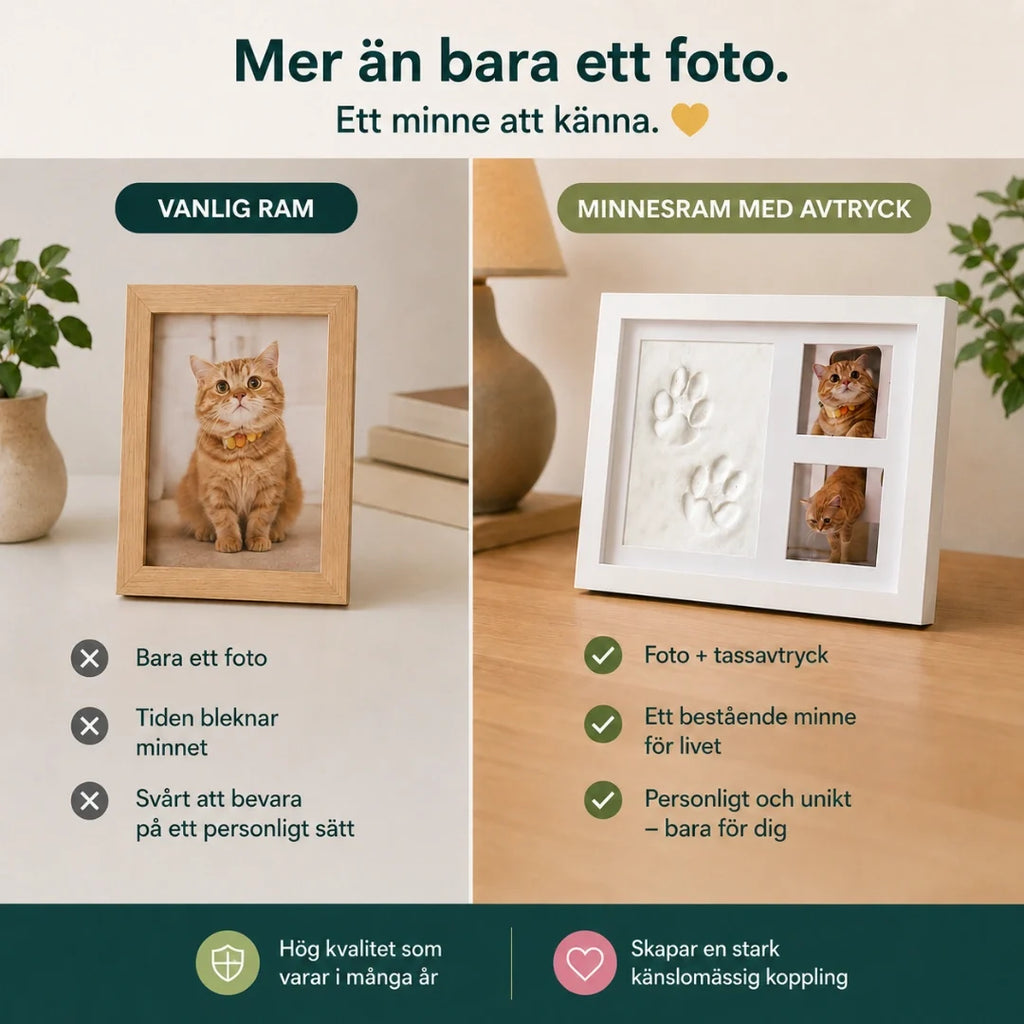 Paw Print Frame with Clay Kit vs ordinary - Petifo