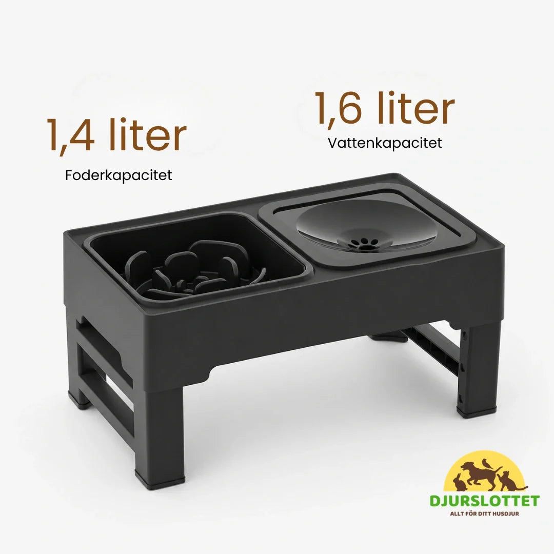 UpFeed Pro Raised Slow Feeder & Anti-Spill Food Bowl  Food capacity - Petifo
