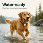 Waterproof pet tracker for dogs running in water with durable outdoor use Petifo