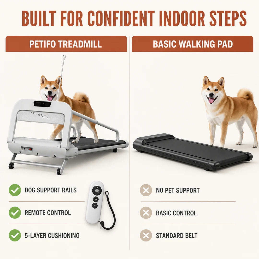 Petifo hondenloopband vergeleken met een eenvoudige walkingpad