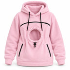 Pink Fluffelia hoodie front view - Petifo