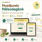 Pet Health Diary – digital fillable PDF for dogs and cats, shown on laptop, tablet and print from Petifo.