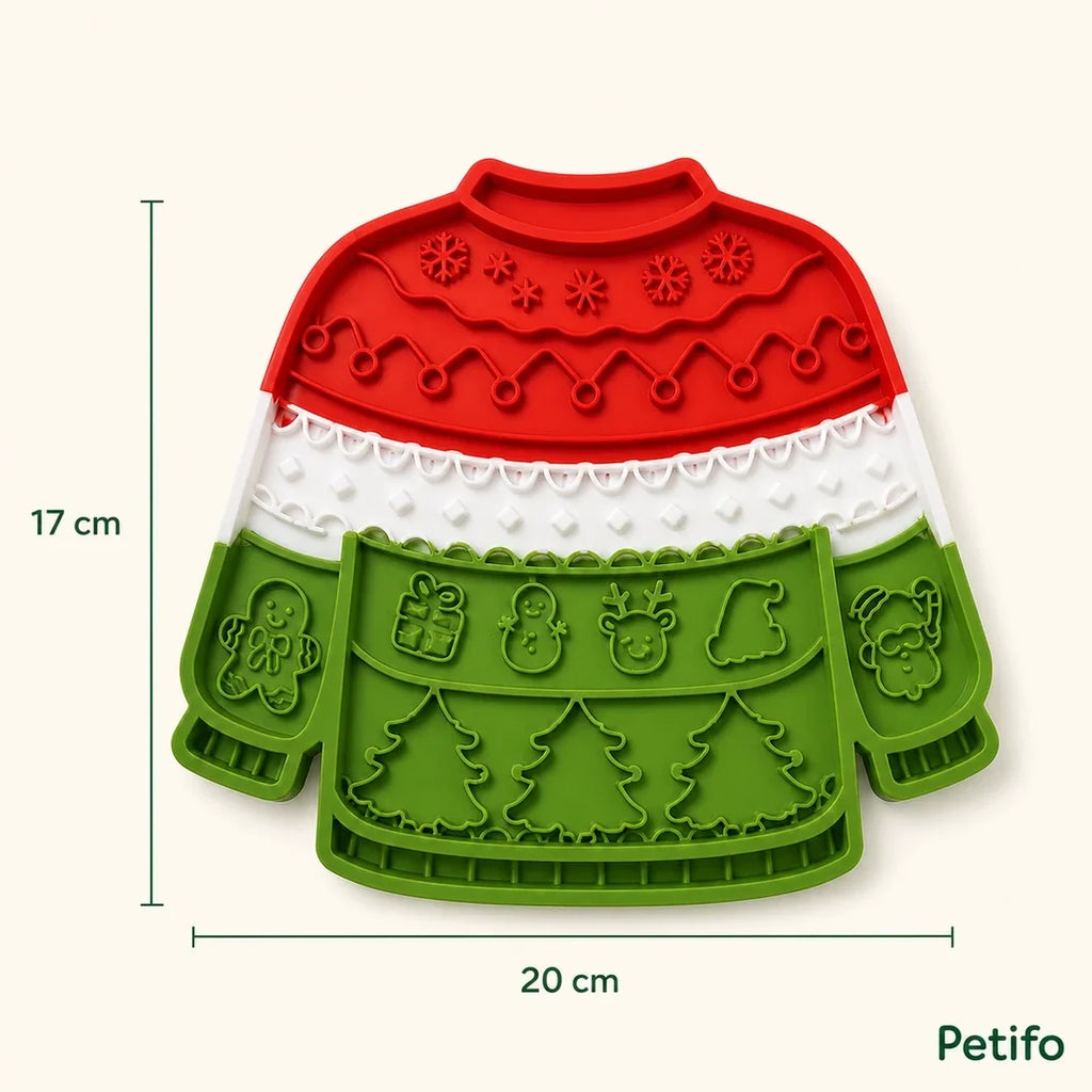 Afmetingen MerryLick kerst-likmat: 20 × 17 cm – Petifo