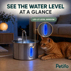 PawHut 2.5 L Cat Water Fountain – water level - Petifo