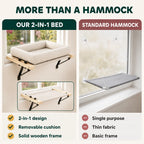 Comparison of the PawHut window bed and a standard cat hammock - Petifo
