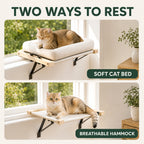 Padded bed and hammock resting modes for the PawHut window bed - Petifo